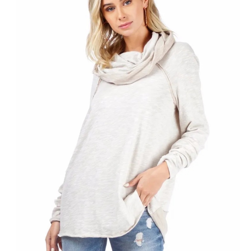 Free People BEACH COCOON COWL NECK PULLOVER m/L